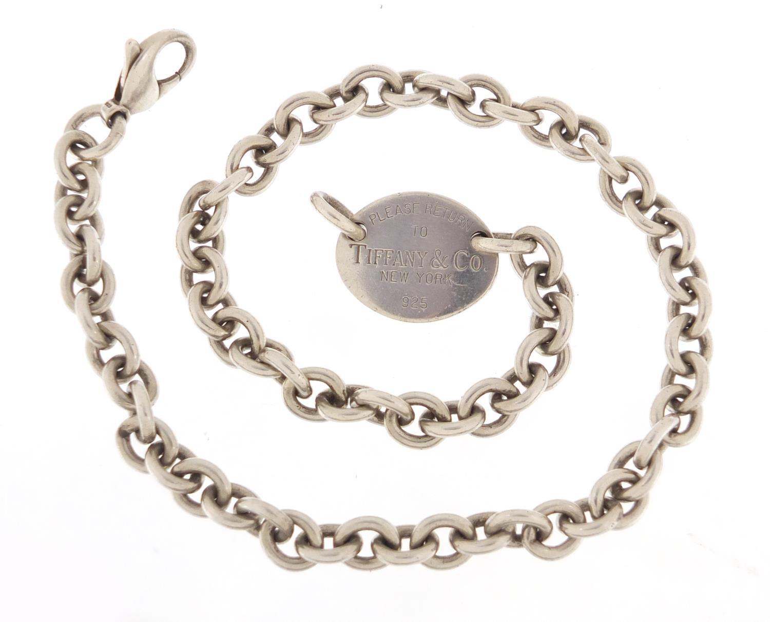 Tiffany & Co sterling silver necklace, 36cm in length, 52.5g : For Further Condition Reports