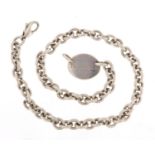 Tiffany & Co sterling silver necklace, 36cm in length, 52.5g : For Further Condition Reports