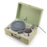 Vintage Japanese portable gramophone by Control Onkyo model PL-363. 31cm wide : For Further