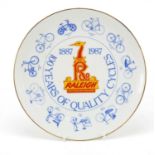 Cycling interest Raleigh commemorative centenary plate, 26.5cm in diameter : For Further Condition