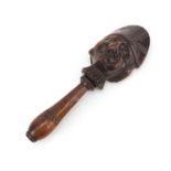 Antique carved Black Forest nutcracker in the form of Punch : For Further Condition Reports Please