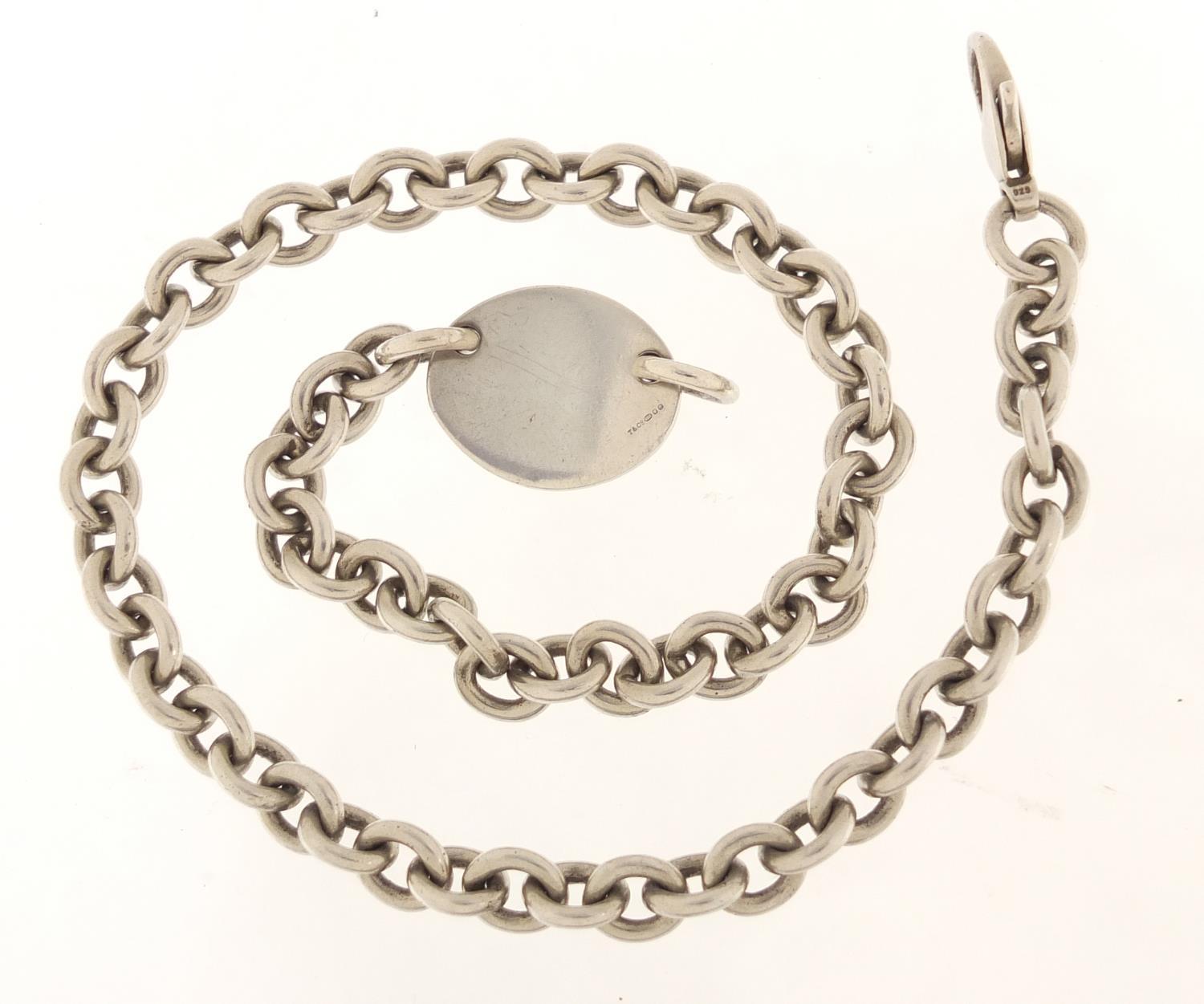 Tiffany & Co sterling silver necklace, 36cm in length, 52.5g : For Further Condition Reports - Image 3 of 4
