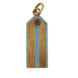 Russian silver gilt and enamel pendant set with a garnet, 4.3cm high, 10.7g : For Further
