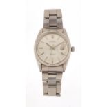 1980's gentlemen's Rolex Oyster Date Precision wristwatch with stainless steel case, ref 6694,