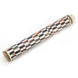 Islamic Turkish tortoiseshell, mother of pearl and ivory pen box, 32.5cm in length : For Further