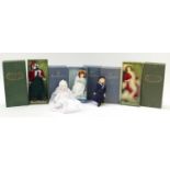 Five Royal Doulton Nisbet dolls with boxes, the largest 35cm high : For Further Condition Reports
