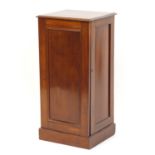 Victorian mahogany pedestal cupboard, 86cm H x 42cm W x 38cm D : For Further Condition Reports