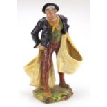 Large Italian pottery figure of a fisherman by Cacciapouti, 60cm high : For Further Condition