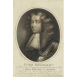 Sir John Trenchard Knt esquire, 19th century black and white engraving, C Bestland Sculp and
