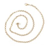 9ct gold belcher link necklace, 50cm in length, 10.9g : For Further Condition Reports Please Visit