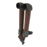 Pair of German military World War II donkey ear binoculars by Wetzlar, numbered H/6400 262298,