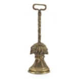 19th century brass wheat sheaf design doorstop, 41cm high : For Further Condition Reports Please