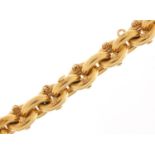 18ct gold chain link charm bracelet, 21cm in length, 26.5g : For Further Condition Reports Please