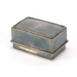 Rectangular silver box and cover, by Greenwood & Watts, London 1933, 6.5cm wide, 92.7g : For Further