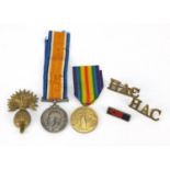 British military World War I pair, Honourable Artillery Company badge and shoulder titles, the