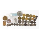 18th century and later British and world coinage and tokens, some silver including shillings : For