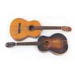 Two wooden acoustic guitars including a Yamaha semi-acoustic model CG-90MA : For Further Condition