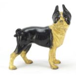 Hand painted cast iron French Bulldog, 24cm in length : For Further Condition Reports Please Visit