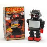 Vintage Saturn giant walking robot with box by Kamco, 29.5cm high : For Further Condition Reports