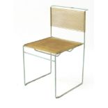 Vintage Italian Fly Line spaghetti chair designed by Giandomenico Belotti, label to the underside,