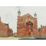 John Newberry 2000 - Big School, Christ's Hospital, Horsham, signed watercolour, mounted, framed and