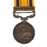 Victorian British military South Africa medal awarded to 1856.PTE.T.HICKS.1/24THFOOT. : For