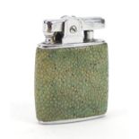 Vintage Ronson shagreen covered lighter, 5.5cm high : For Further Condition Reports Please Visit Our