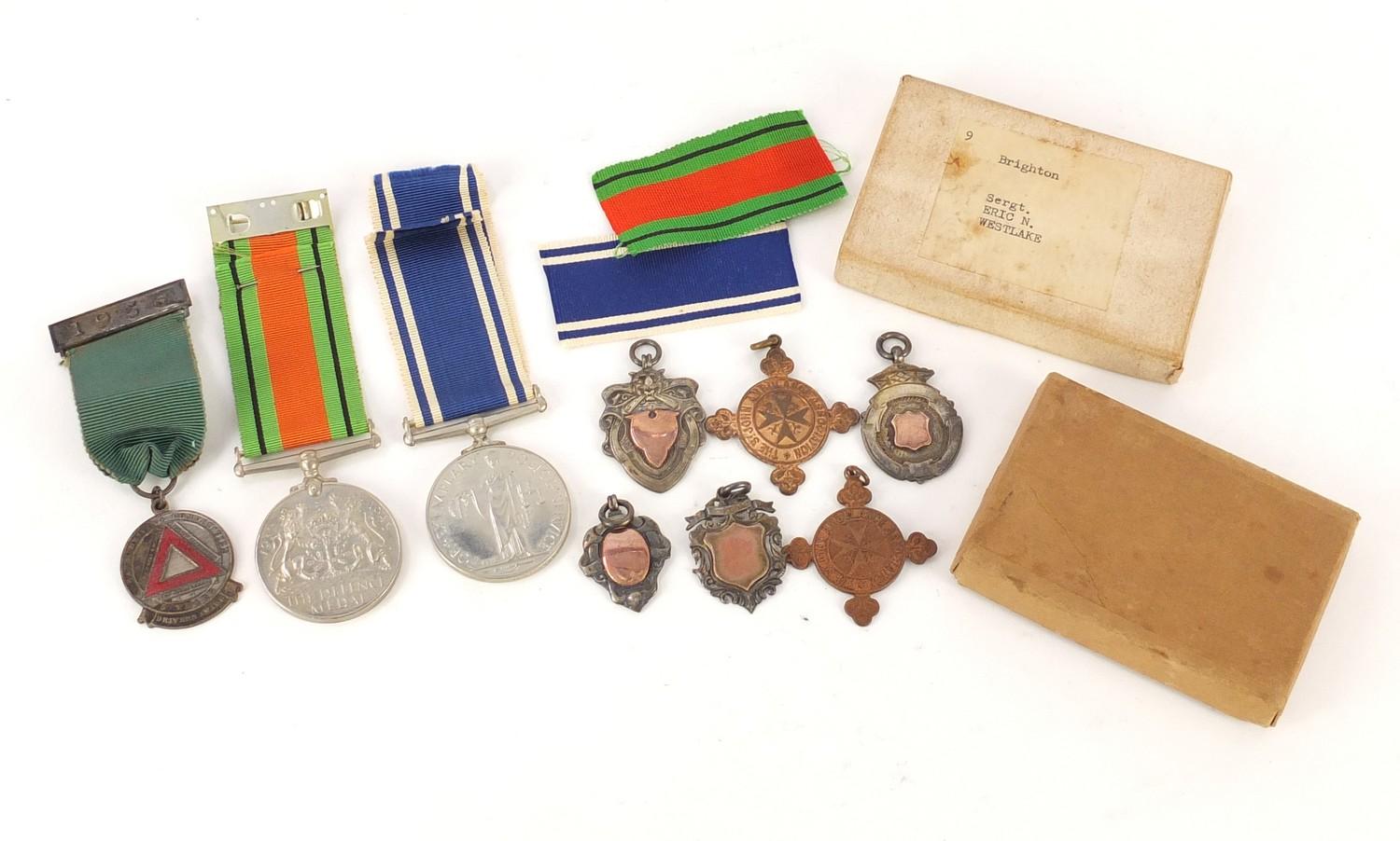 British military World War II Police, military and St John Ambulance medals and jewels, including