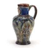 Doulton Lambeth stoneware jug with mask, 16cm high : For Further Condition Reports Please Visit