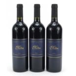 Three bottles of 2001 De Bortoli Yarra Valley Melba Reserve red wine : For Further Condition Reports