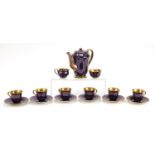 Wade Royal Victoria purple lustre six place coffee service, the coffee pot 17cm high : For Further