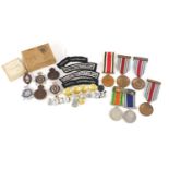 British Military World War II Police memorabilia including a George VI Exemplary Police Service