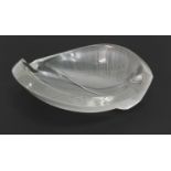 Lalique Philippines glass dish, etched Lalique France, 18cm wide : For Further Condition Reports