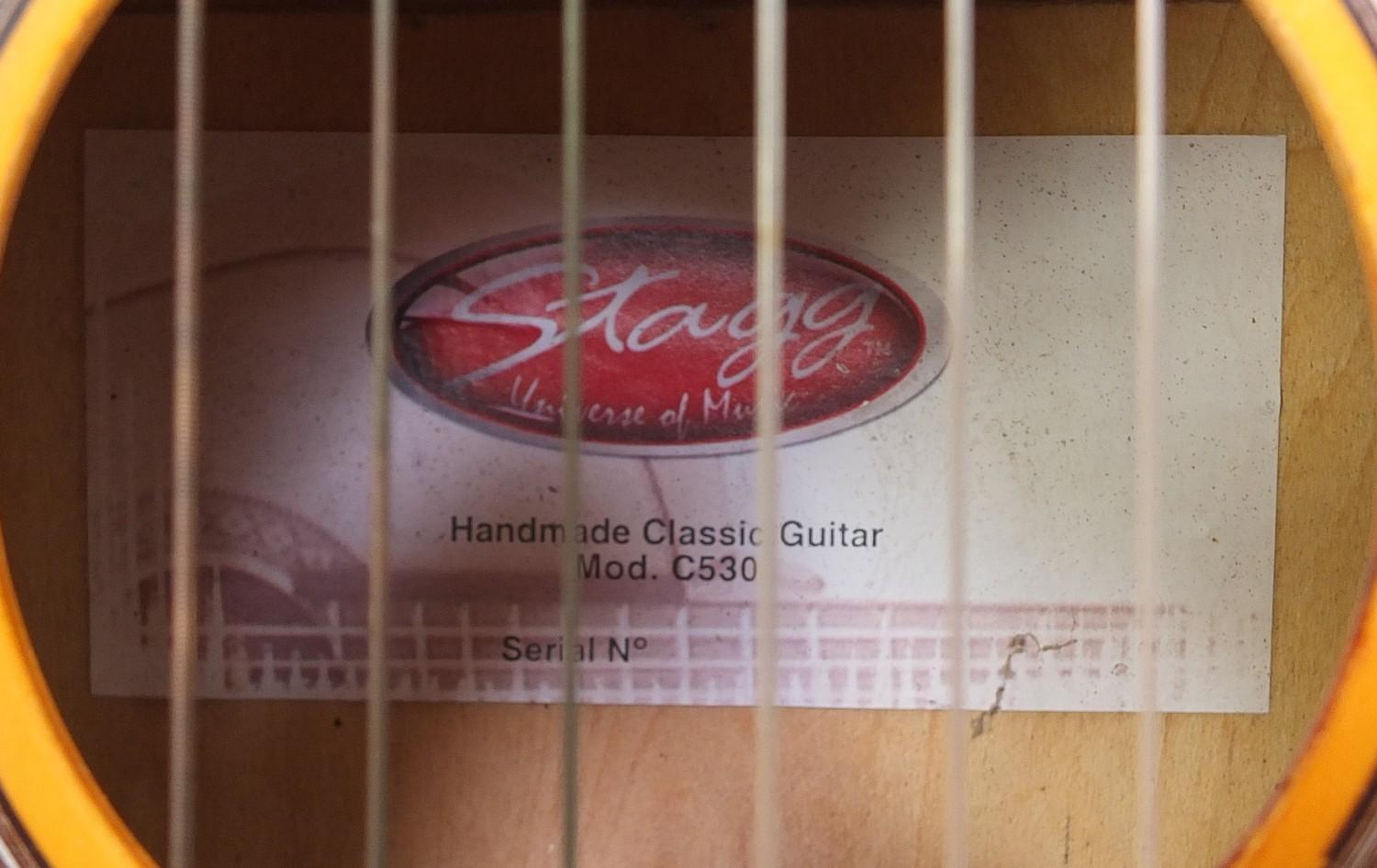 Two wooden acoustic guitars comprising Hohner model LC120 and Stag model C530 : For Further - Image 3 of 4