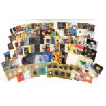 Vinyl LP's and 45 rpm records including The Beatles White Album, Rolling Stones, Fleetwood Mac, Guns