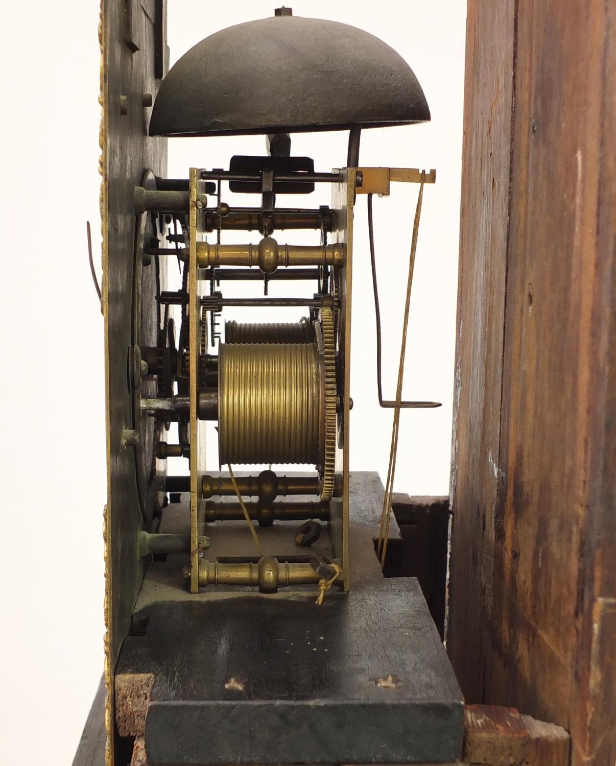 18th century mahogany pagoda topped long case clock with eight day five pillar movement striking - Image 7 of 9