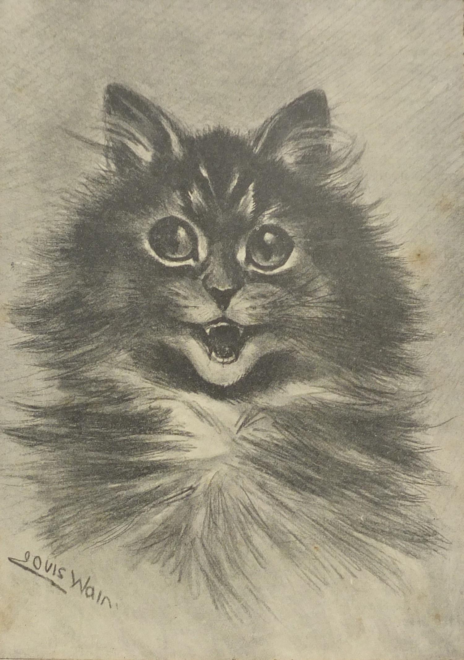 Louis Wain - Cats, eight vintage and later prints, each framed and glazed, the largest 18.5cm x 13cm - Image 14 of 33