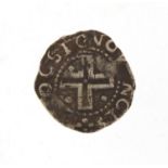 Antique hammered silver coin, 2cm in diameter : For Further Condition Reports Please Visit Our
