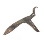 Patinated bronze archaic style axe head, 26cm wide : For Further Condition Reports Please Visit