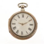 Victorian silver gentlemen's open face pocket watch, the fusée movement numbered 10548, the case