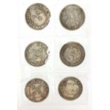 Six Chinese silver coloured metal coins : For Further Condition Reports Please Visit Our Website,