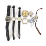 Vintage and later wristwatches and fob watches including Ingersoll : For Further Condition