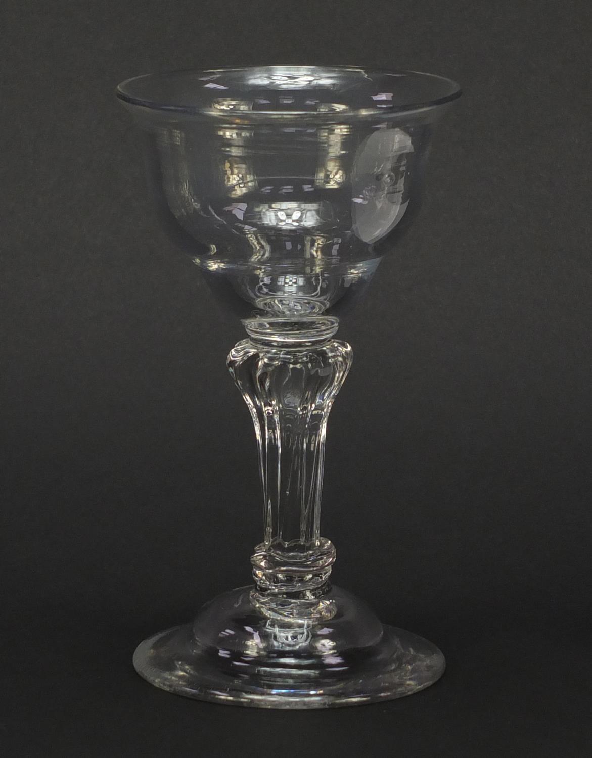 18th century glass sweetmeat dish with writhen stem, 16.5cm high : For Further Condition Reports, - Image 5 of 7