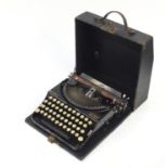 Vintage Remington Compact portable typewriter with case : For Further Condition Reports, Please