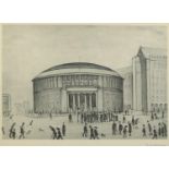 Laurence Stephen Lowry - The Reference Library, Manchester, pencil signed print with embossed