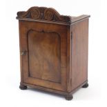 Victorian walnut and mahogany table top stationary cabinet, enclosing a sectional letter rack