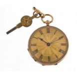 Continental 9ct gold ladies open face pocket watch, 4.5cm in diameter, 29.0g : For Further Condition