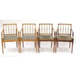 Set of four Regency style mahogany and beech elbow chairs, 84cm high : For Further Condition