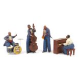 Four Jim Shaw Life of a Nation band figures, the largest 35cm high : For Further Condition