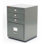 Bisley four drawer metal filing cabinet, 71cm H x 47cm W x 47cm D : For Further Condition Reports,